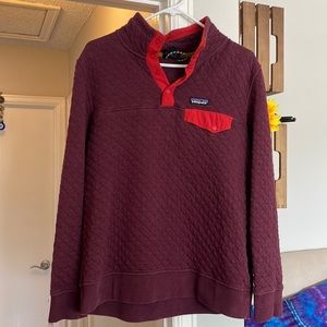 Patagonia quilted mock neck sweatshirt